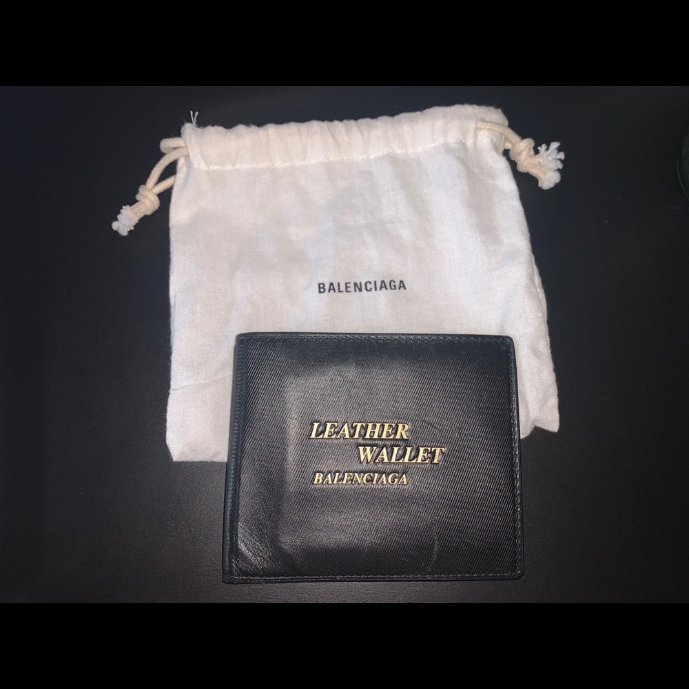 Balenciaga leather bifold wallet